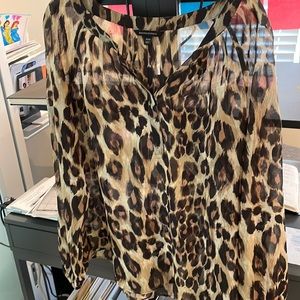 Banana Republic leopard print tunic blouse